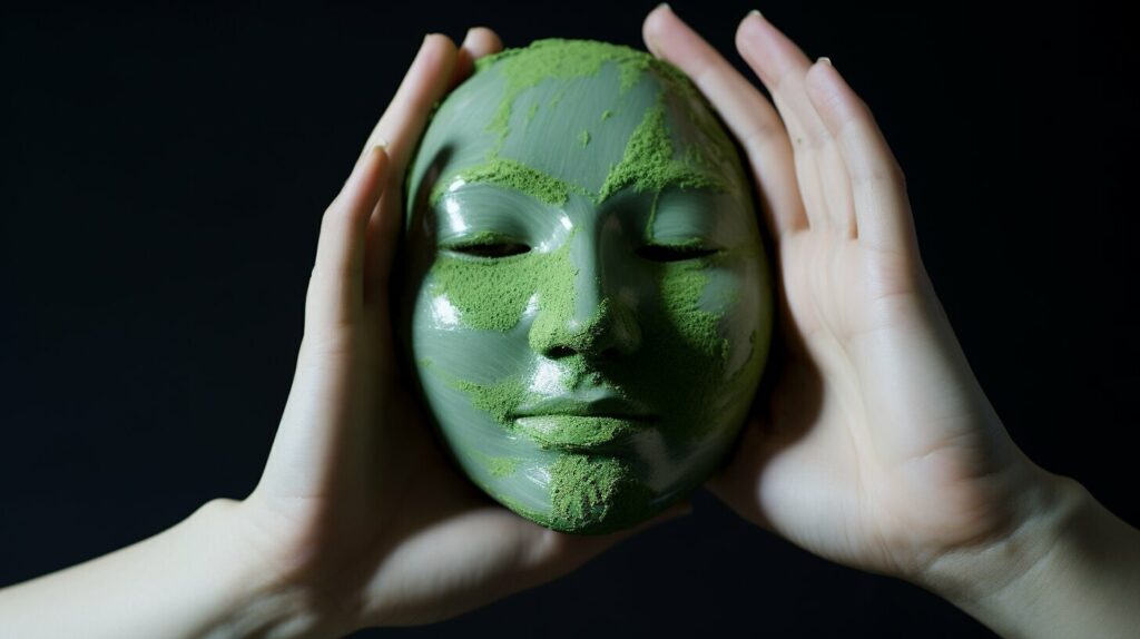 steps for using green tea mask stick