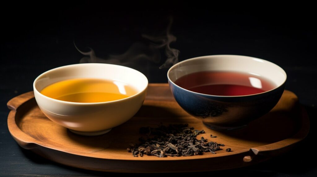 Oolong and black tea