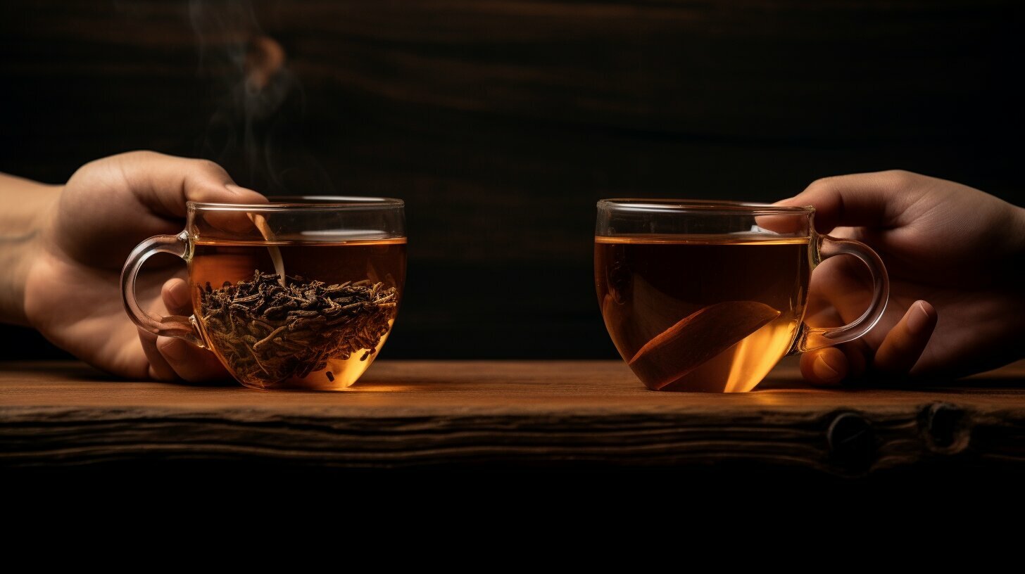 difference between oolong and black tea